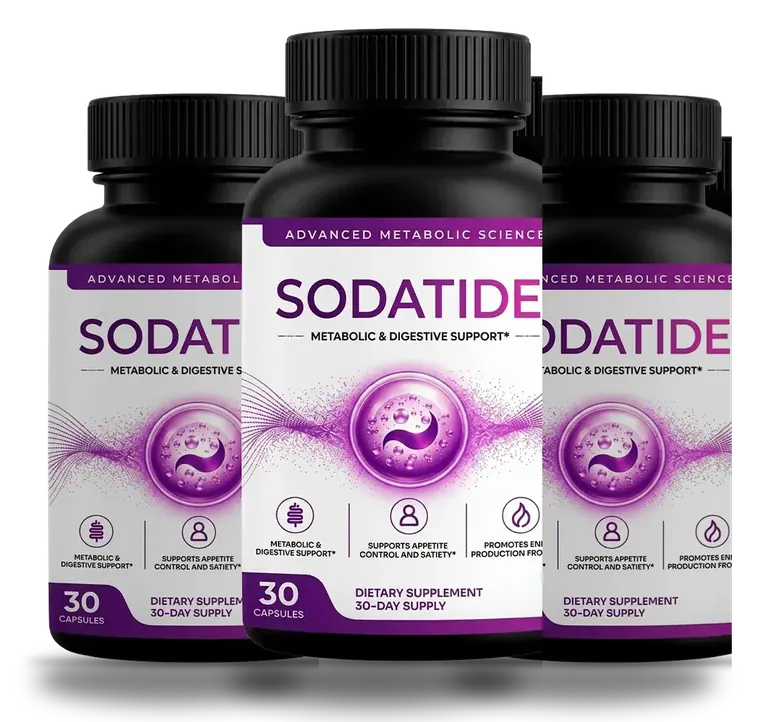 Three Sodatide bottles, 30 capsules each